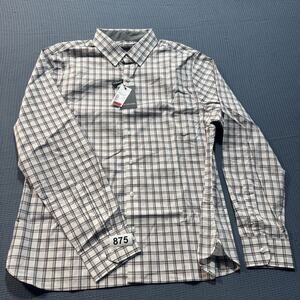 Van Heusen Men's Regular Fit Button Down Collar Dress Shirt Sz L Brand New